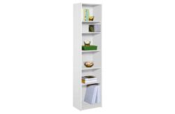 HOME Maine Half Width Tall Extra Deep Bookcase - White